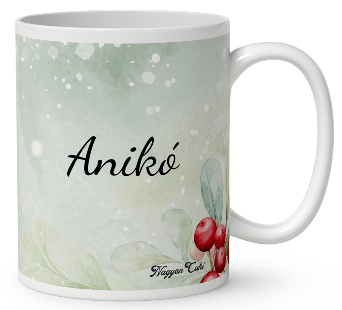 Névvel kérhető - Cuki karácsonyi őzike és a díszek mintás bögre - otthon & életmód - konyhafelszerelés, tálalás - tálalás - bögre & csésze - Meska.hu