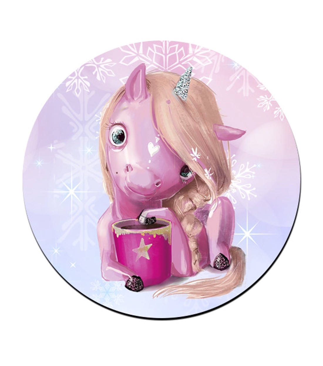 Unikornis és kávé mintás bögre alátét -  - Meska.hu