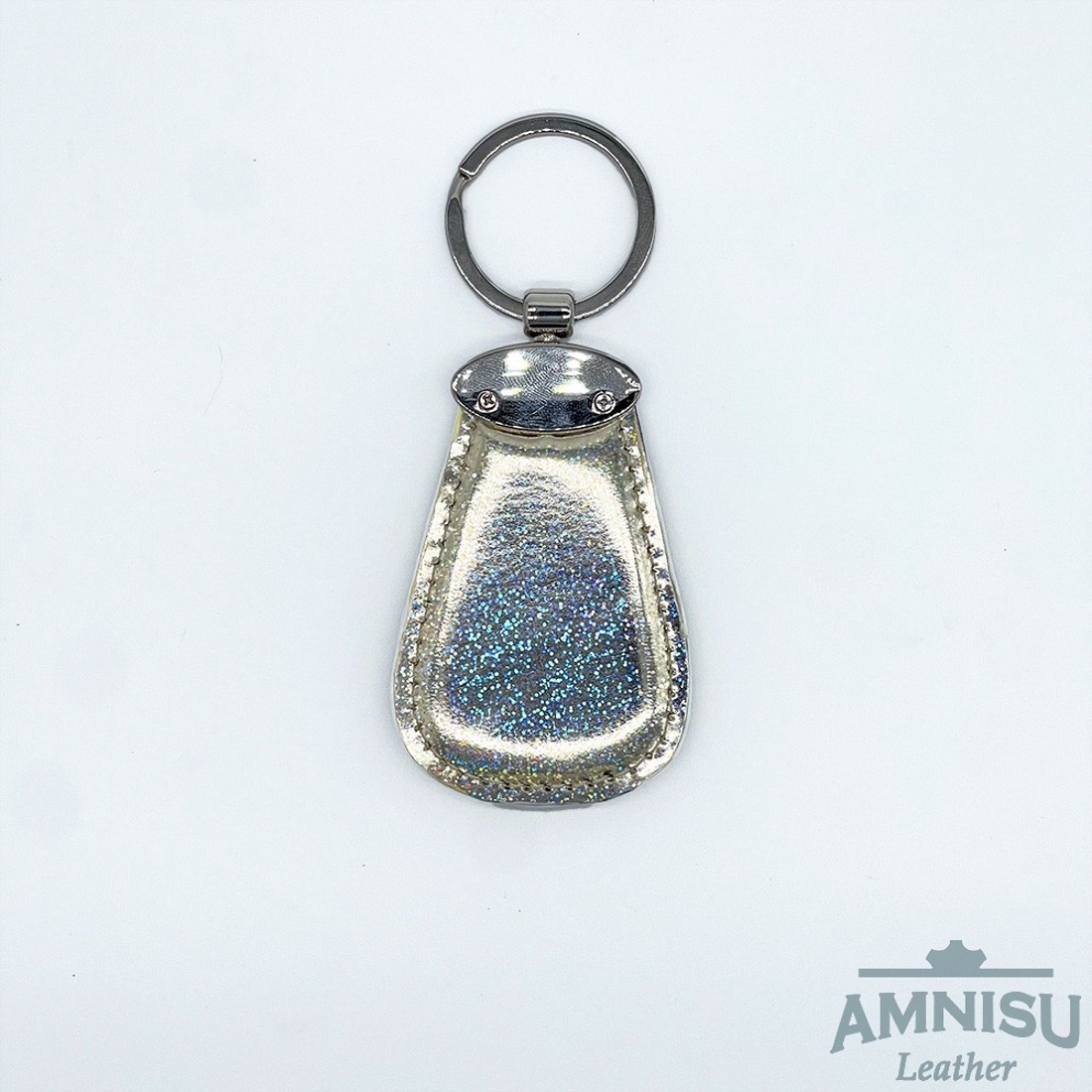 Hologramos arany csepp alakú swarovski köves bőr kulcstartó H2002OK - táska & tok - kulcstartó & táskadísz - kulcstartó - Meska.hu