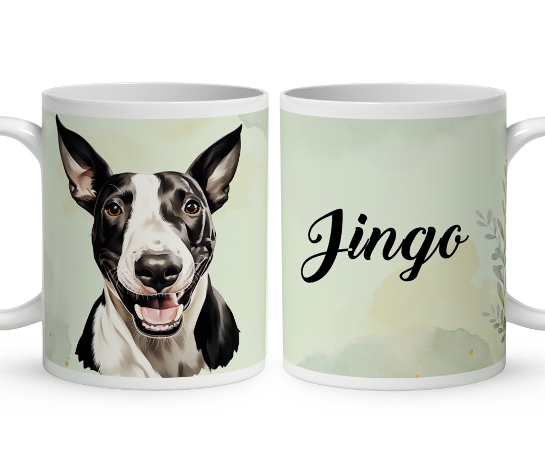 Névvel kérhető - Fekete bullterrier portré mintás bögre - otthon & életmód - konyhafelszerelés, tálalás - tálalás - bögre & csésze - Meska.hu