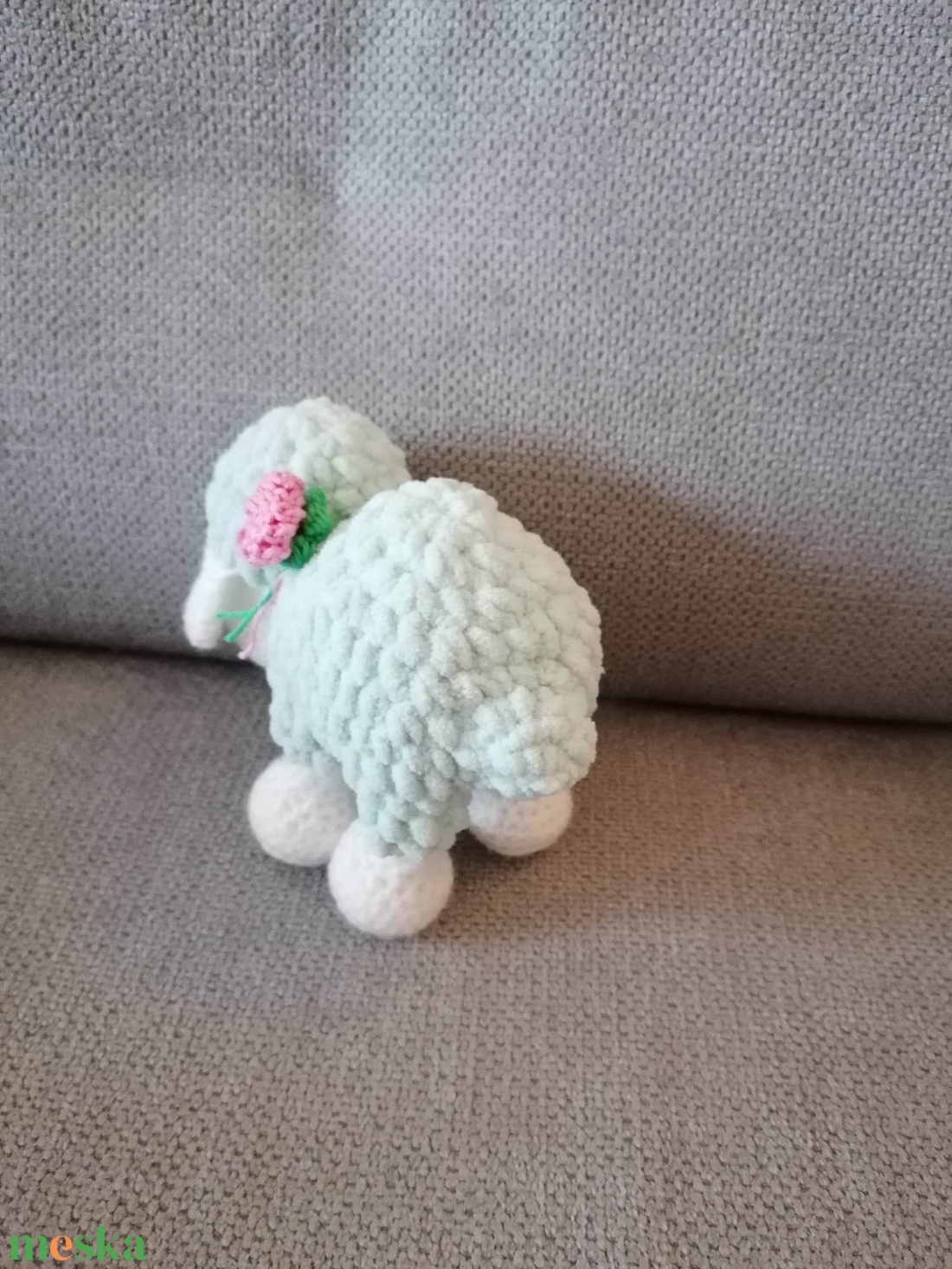 Bárány almazöld - játék & sport - plüssállat & játékfigura - plüss bárány - Meska.hu