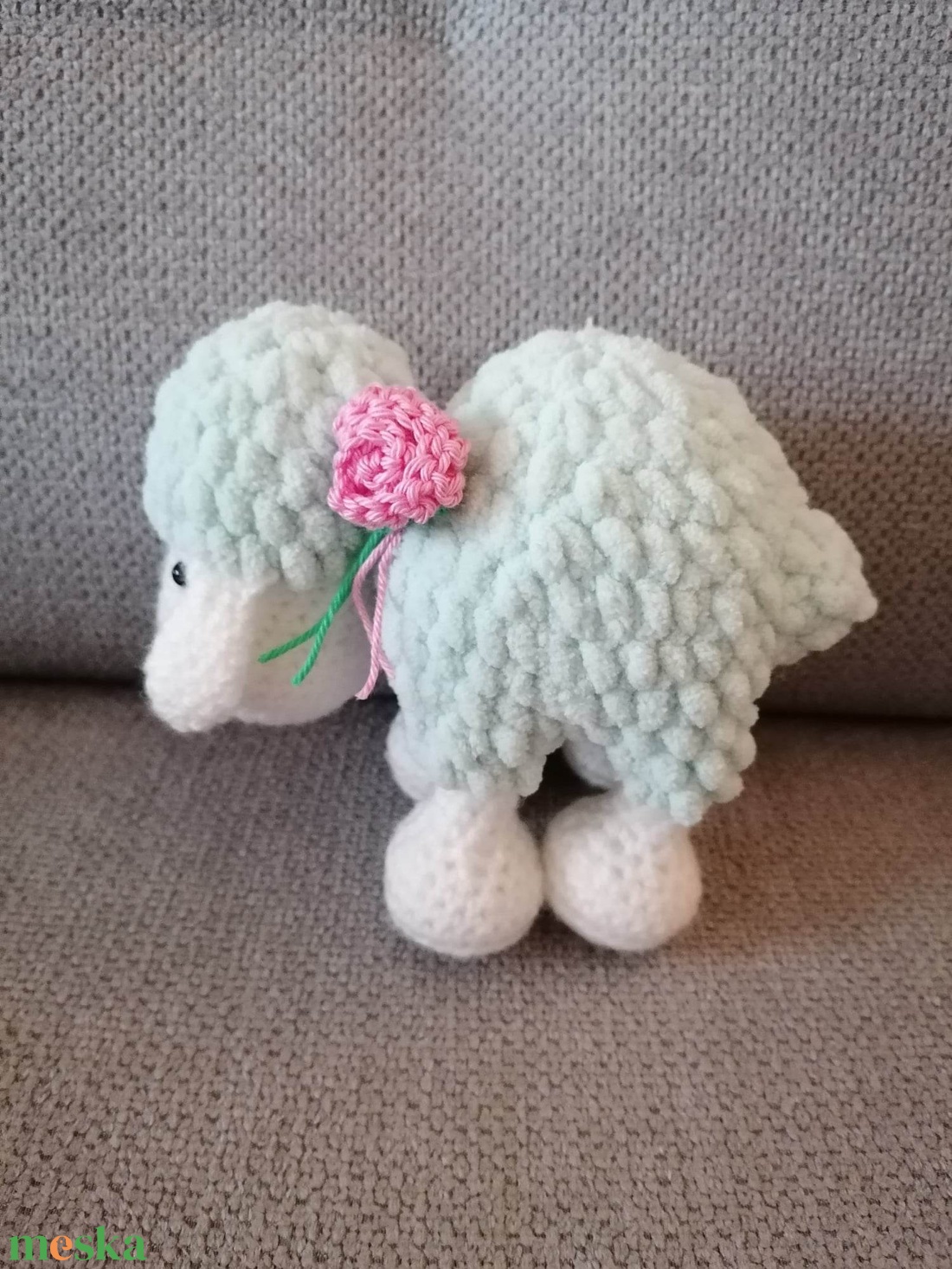 Bárány almazöld - játék & sport - plüssállat & játékfigura - plüss bárány - Meska.hu