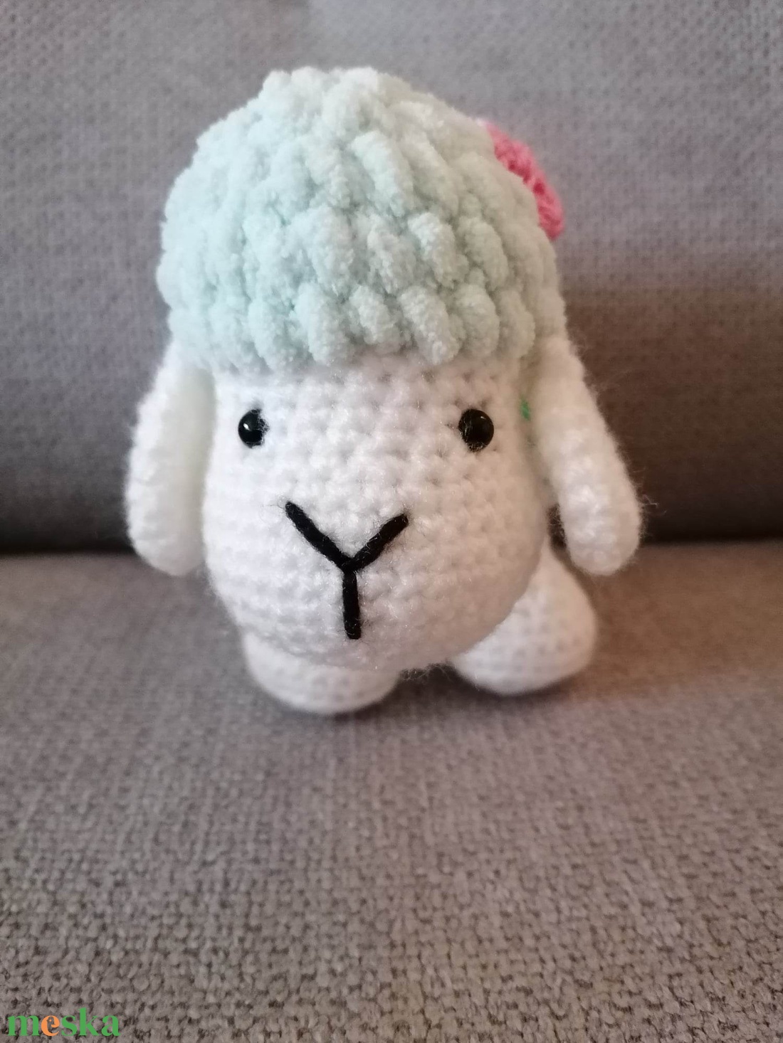 Bárány almazöld - játék & sport - plüssállat & játékfigura - plüss bárány - Meska.hu