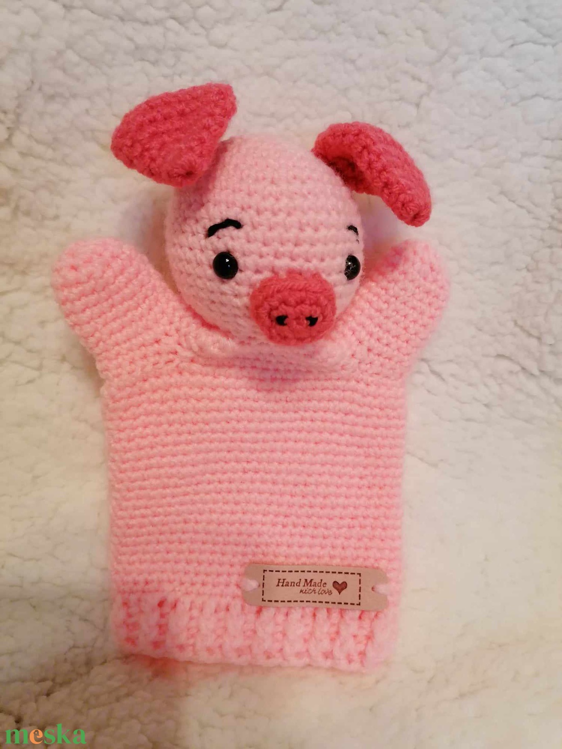 Malac báb - játék & sport - bábok - kesztyűbáb - Meska.hu