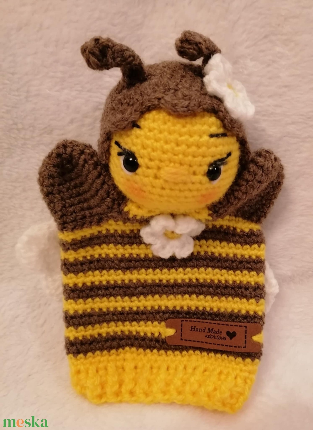 Méhecske báb 3. - játék & sport - bábok - kesztyűbáb - Meska.hu