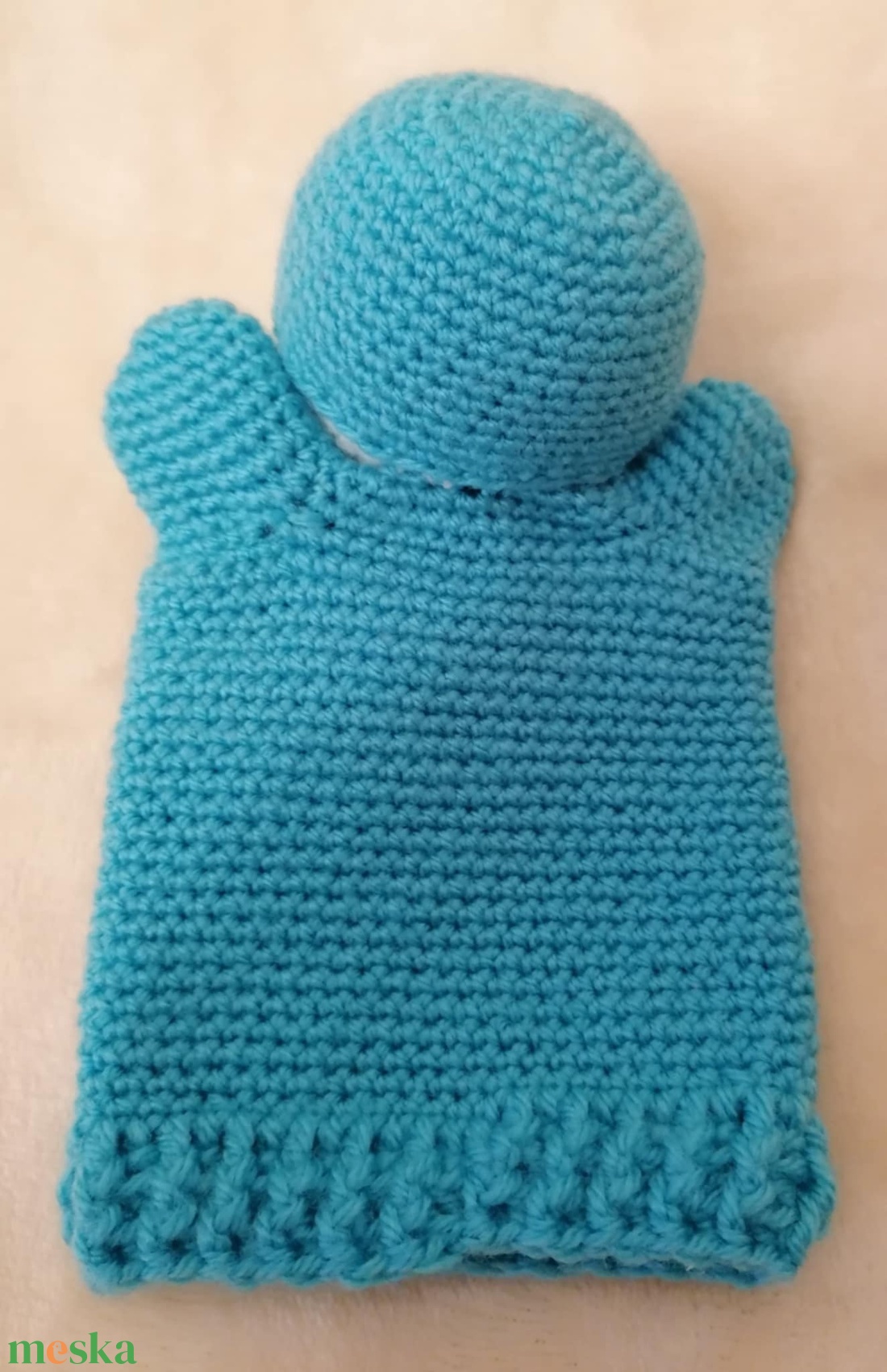 Kék pingvin báb - játék & sport - bábok - kesztyűbáb - Meska.hu