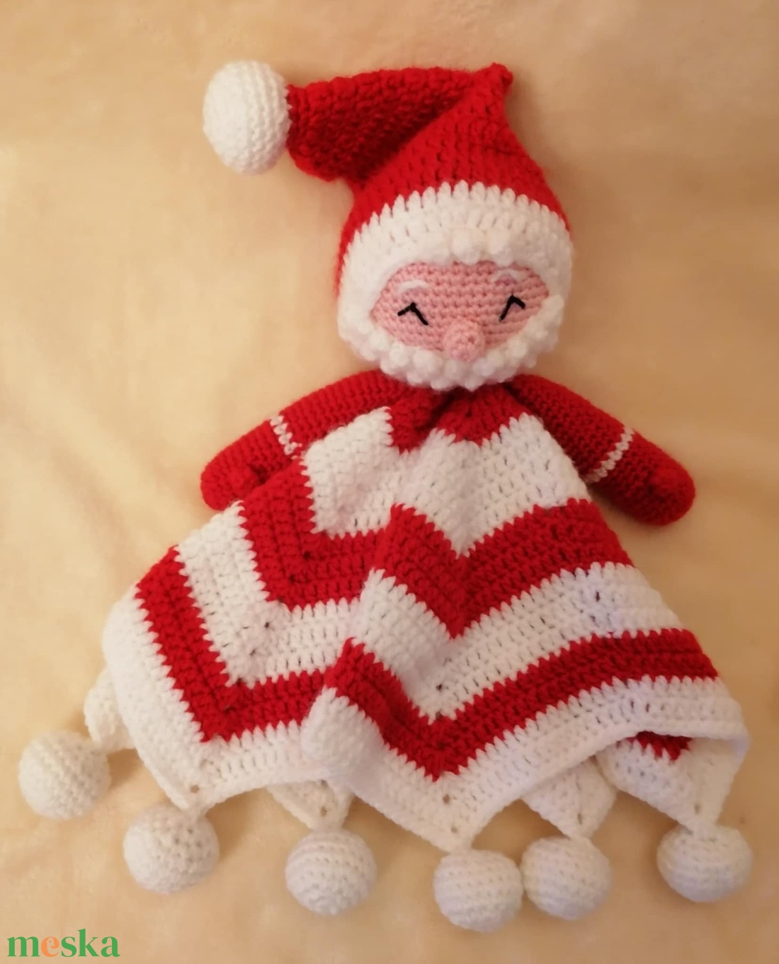 Mikulás szundikendő és báb - játék & sport - 3 éves kor alattiaknak - alvóka & rongyi - Meska.hu