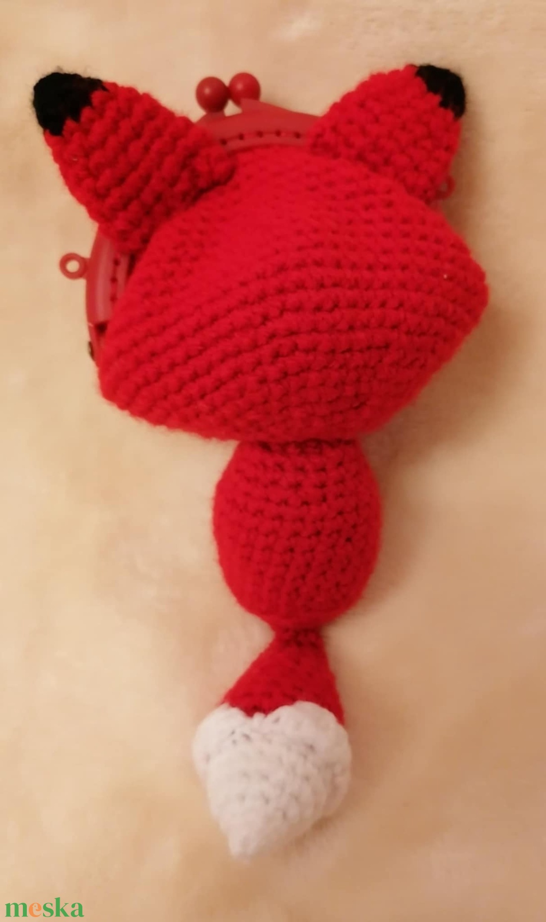 Piros róka pénztárca - játék & sport - plüssállat & játékfigura - róka - Meska.hu