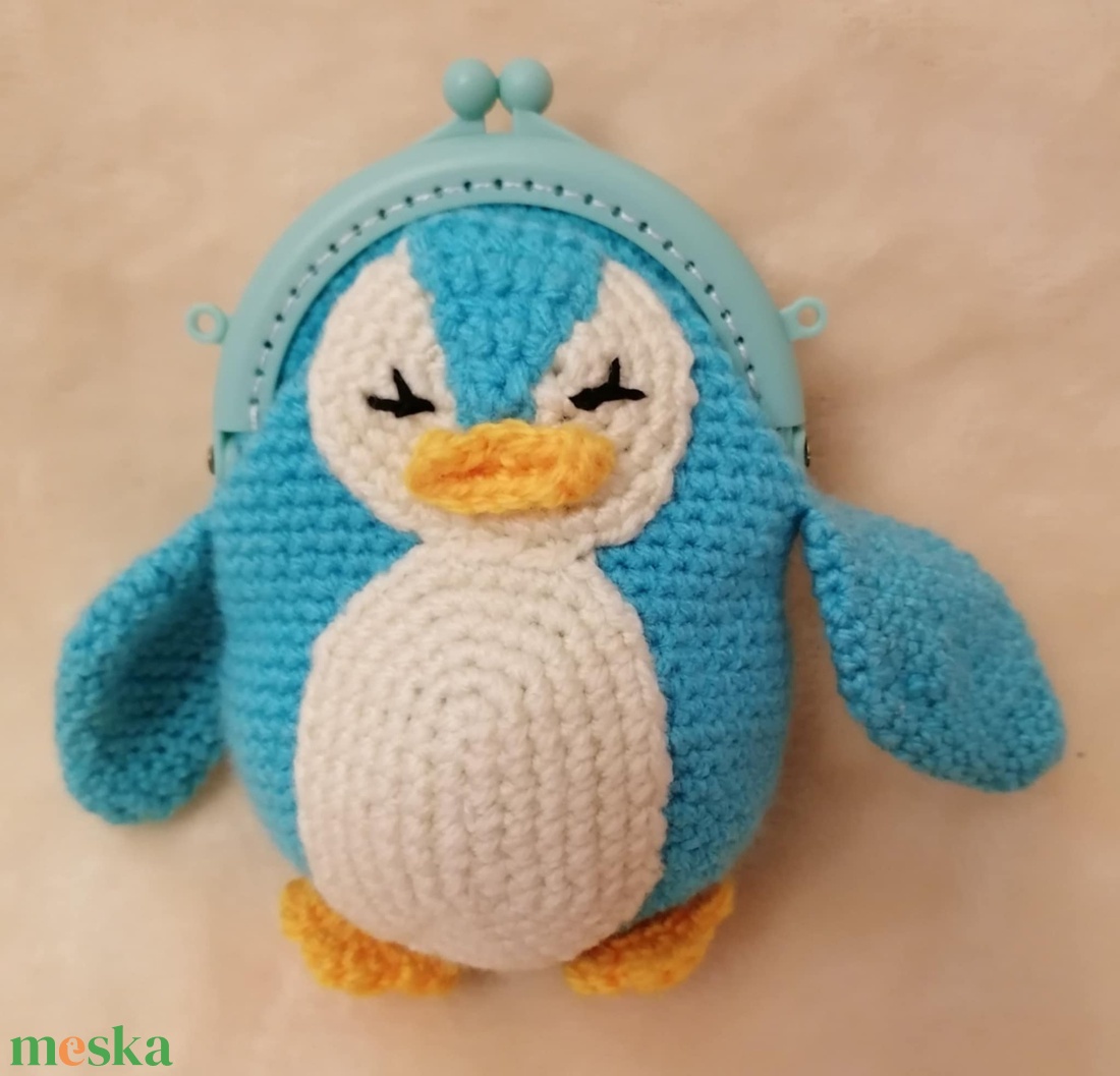 Pingvin pénztárca - játék & sport - plüssállat & játékfigura - más figura - Meska.hu