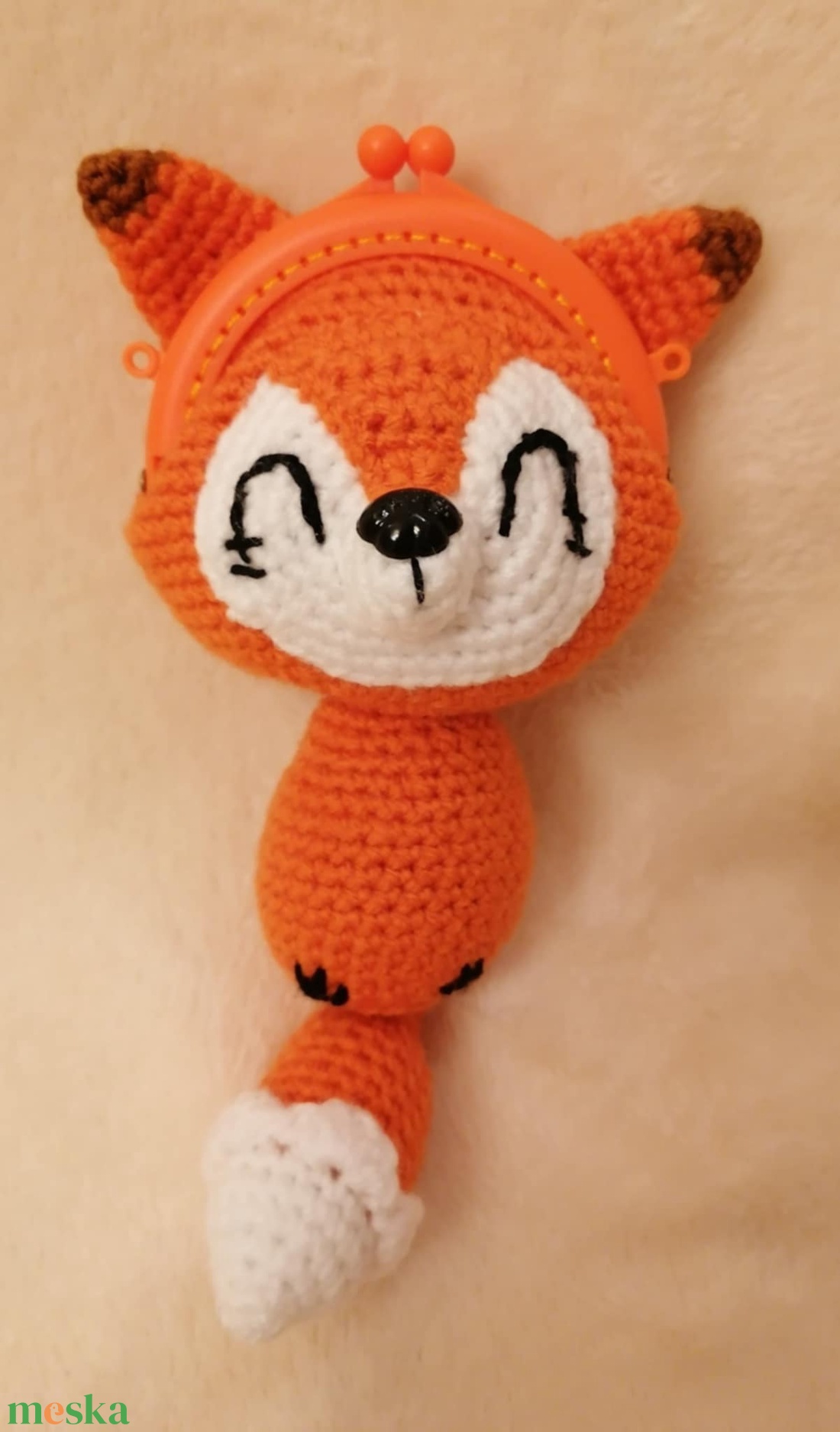 Narancs róka pénztárca - játék & sport - plüssállat & játékfigura - róka - Meska.hu