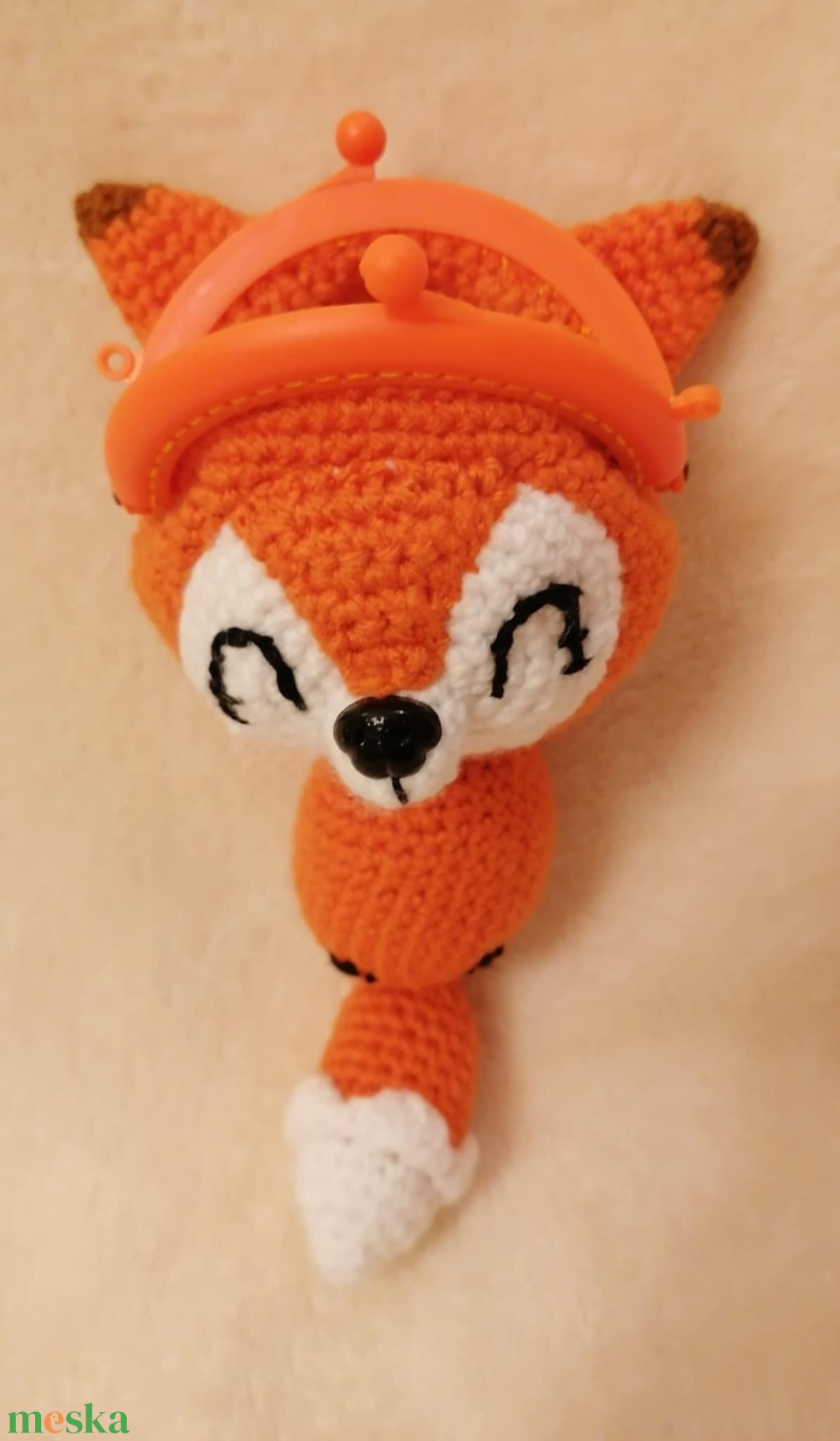 Narancs róka pénztárca - játék & sport - plüssállat & játékfigura - róka - Meska.hu