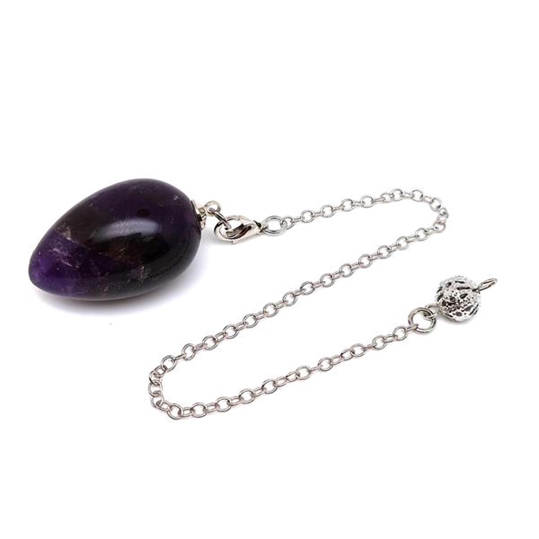 Inga tojás ametiszt 2x3cm - otthon & életmód - dekoráció - spiritualitás - inga - Meska.hu