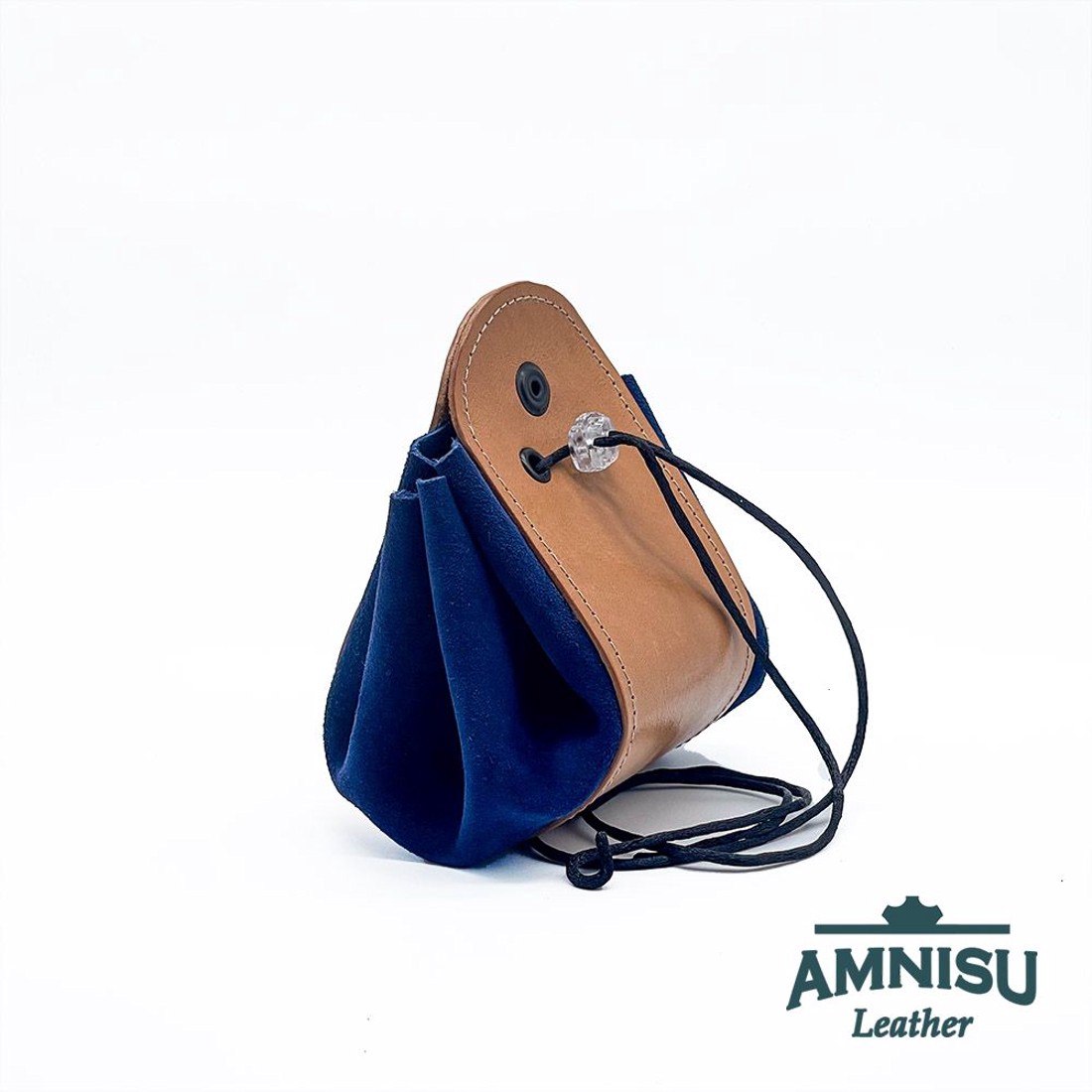 Bézs - sötétkék bőr 2in1 szütyő és kockatálca M3019-6001 - játék & sport - szerepjáték - Meska.hu