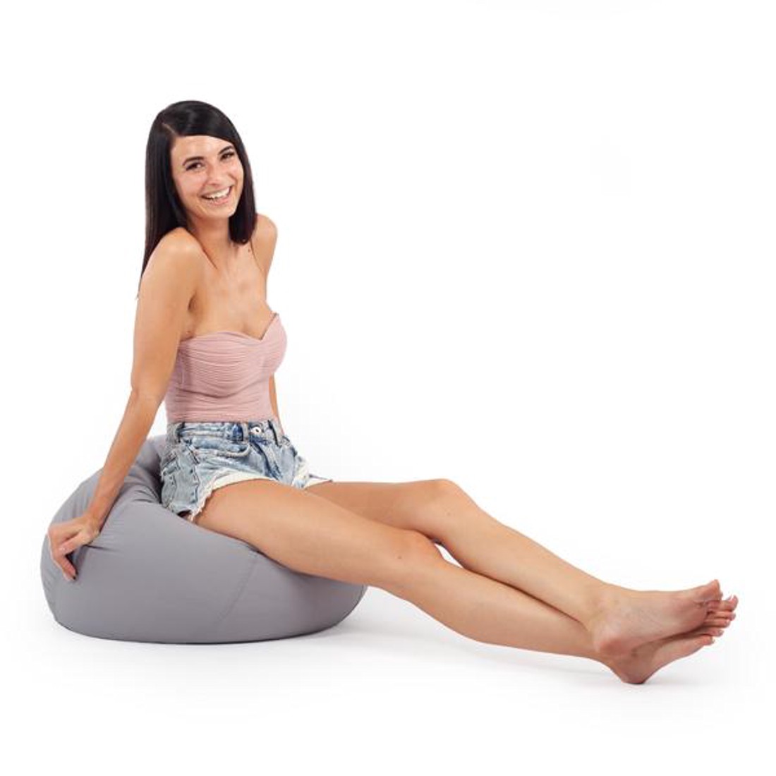 Szürke Babzsák Puff -  - Meska.hu