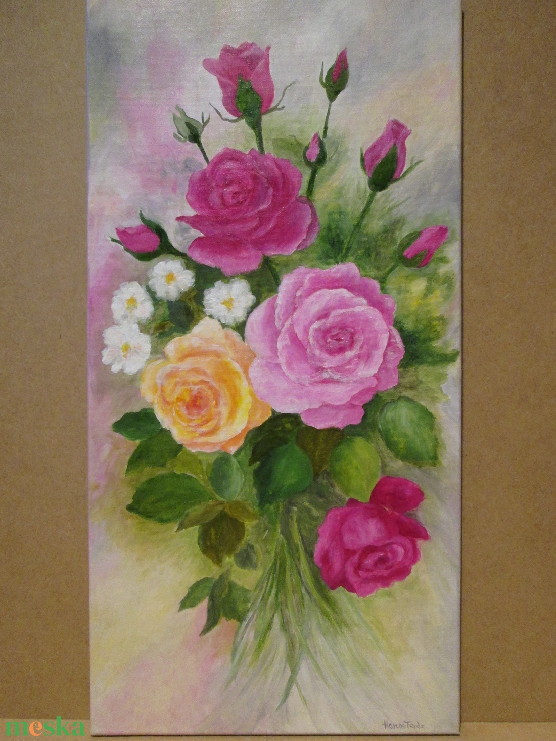 Virágcsokor , festmény - művészet - festmény - akril - Meska.hu