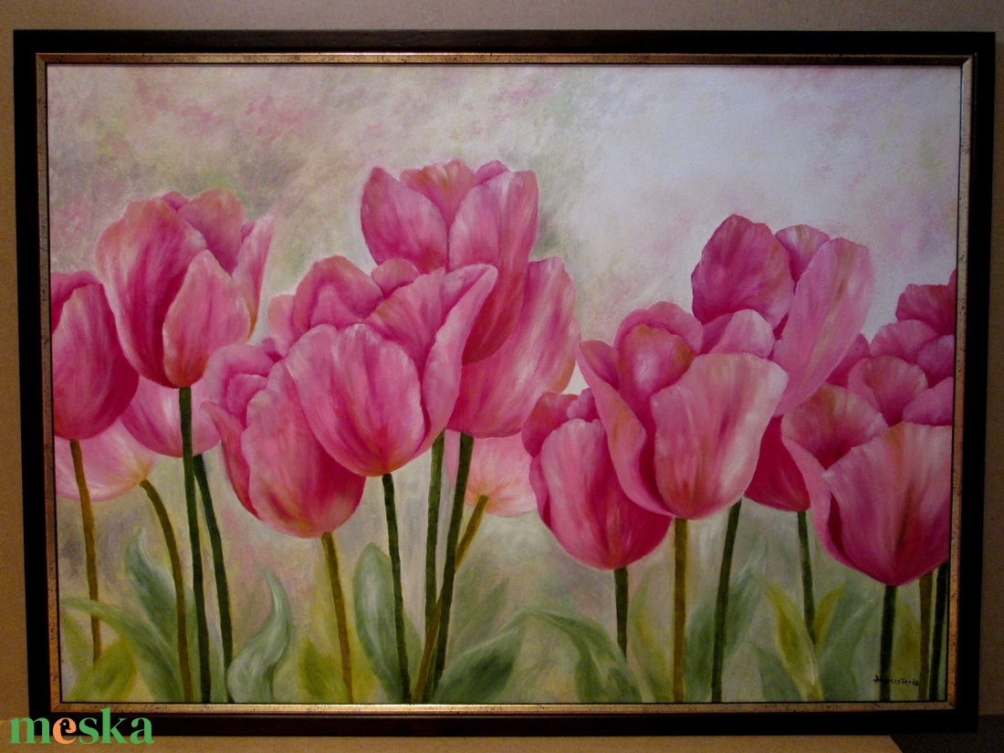 Tulipánok, Olajfestmény - művészet - festmény - olajfestmény - Meska.hu