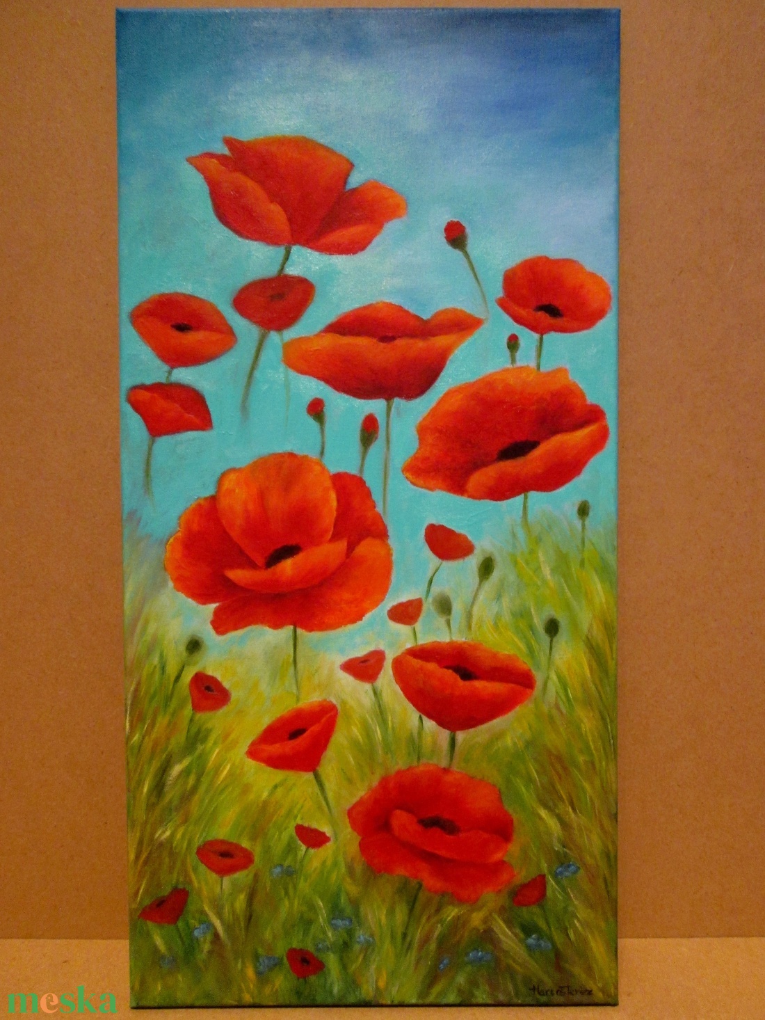 Pipacsok , Olajfestmény - művészet - festmény - olajfestmény - Meska.hu