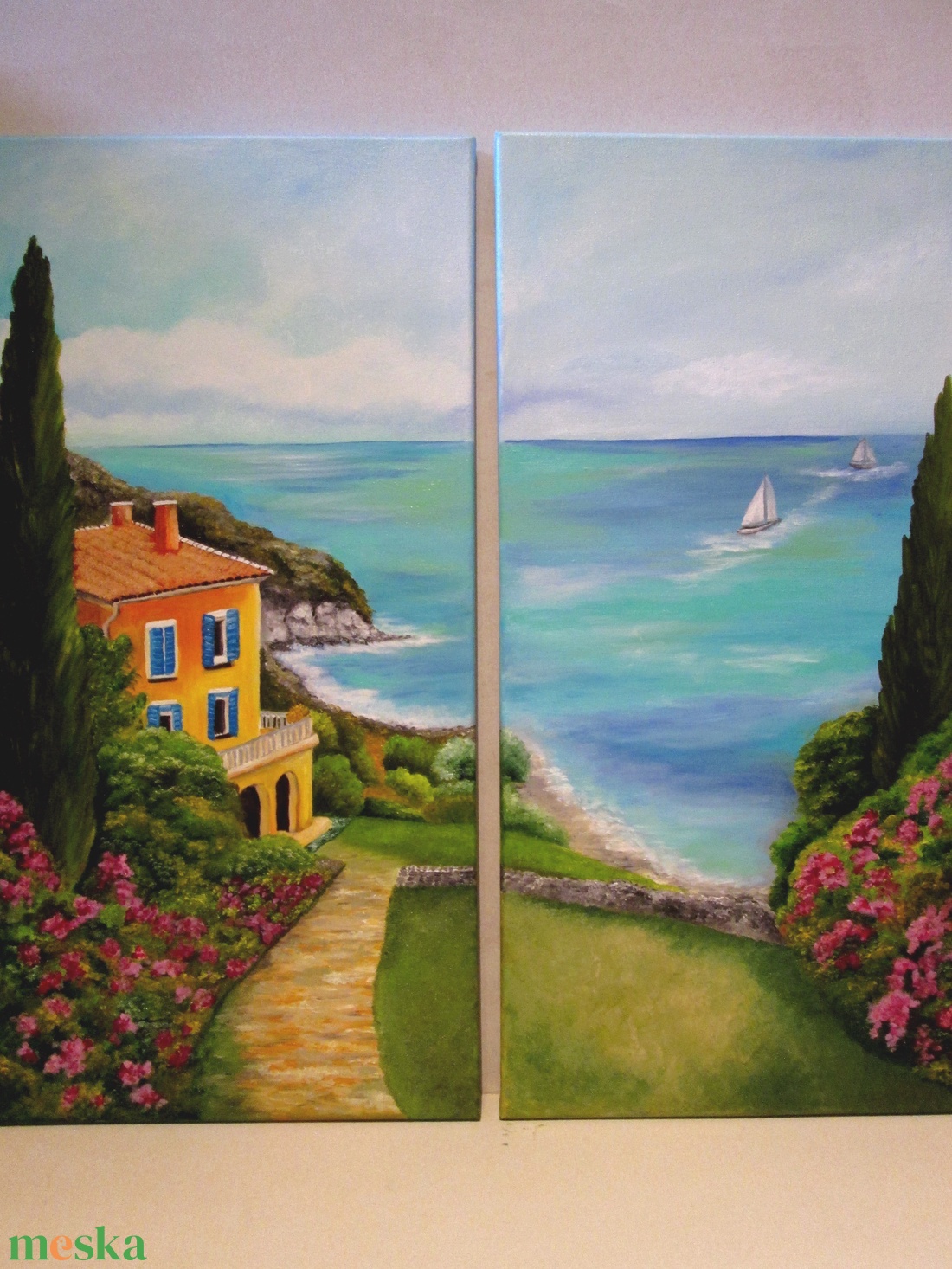 Úton hazafelé, olajfestmény - művészet - festmény - olajfestmény - Meska.hu