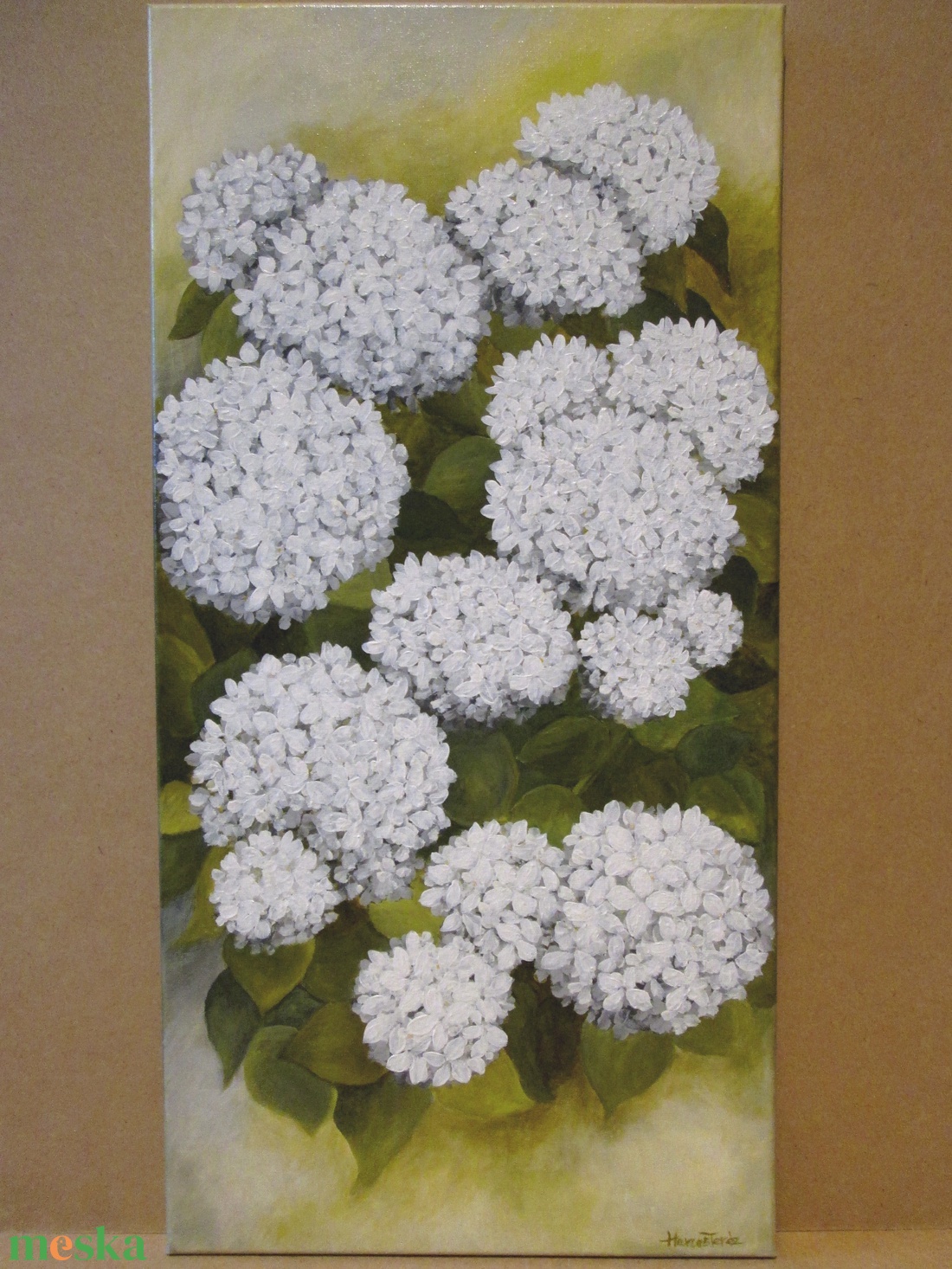 Hortenziák , Festmény - művészet - festmény - akril - Meska.hu