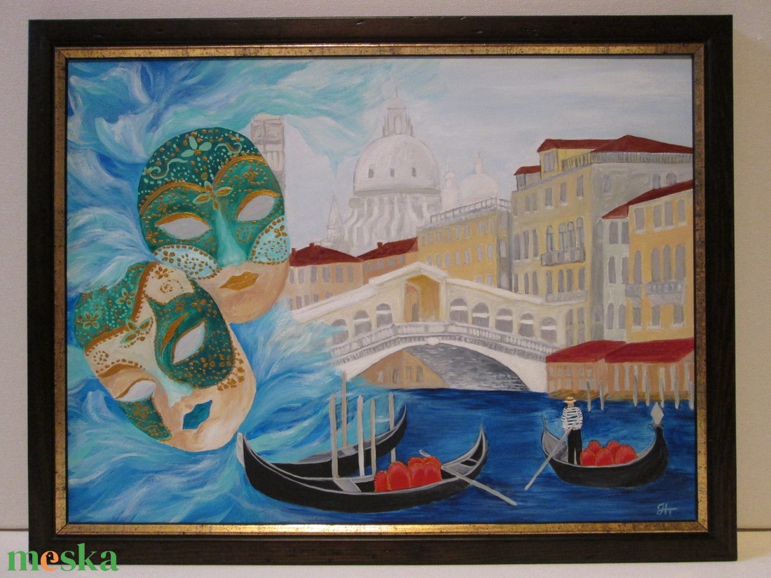 Karnevál , Olajfestmény keretben - művészet - festmény - olajfestmény - Meska.hu