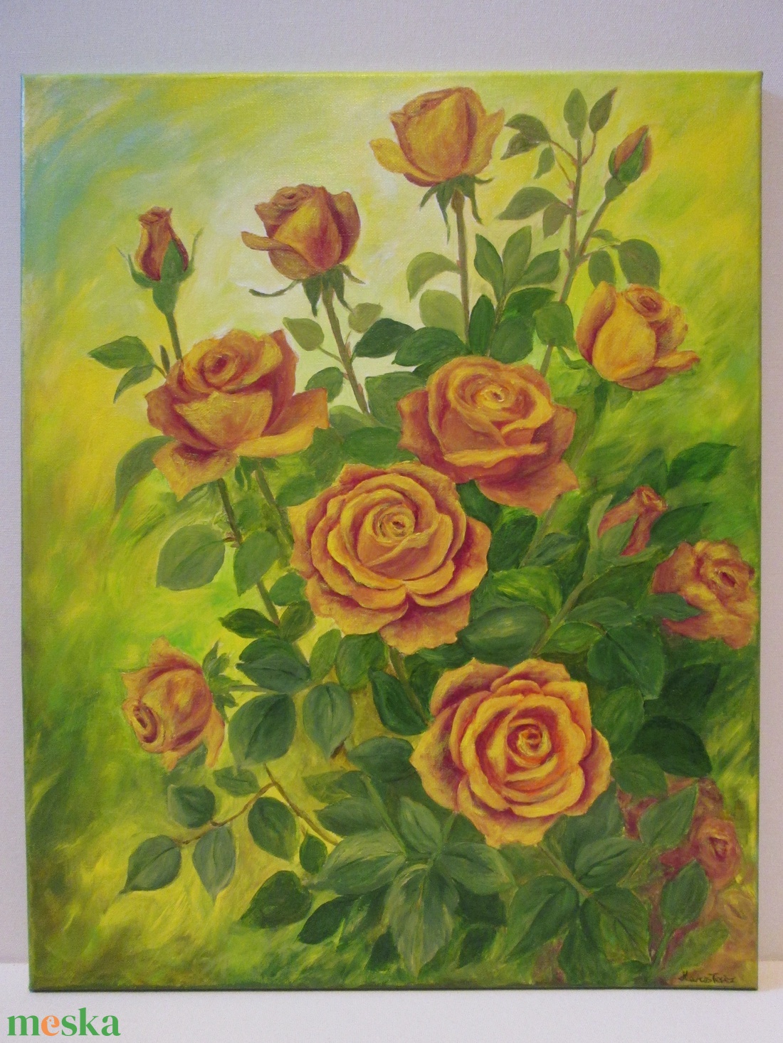 Rózsák a kertemből , Festmény - művészet - festmény - akril - Meska.hu