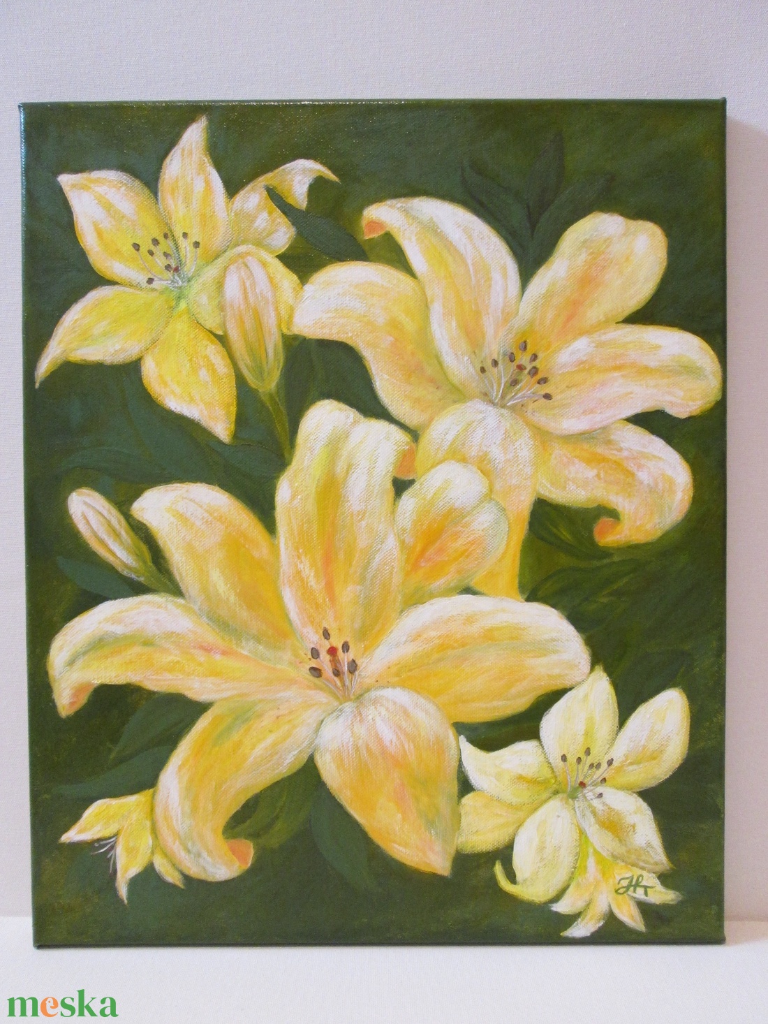 Sárga Liliomok , Festmény - művészet - festmény - akril - Meska.hu
