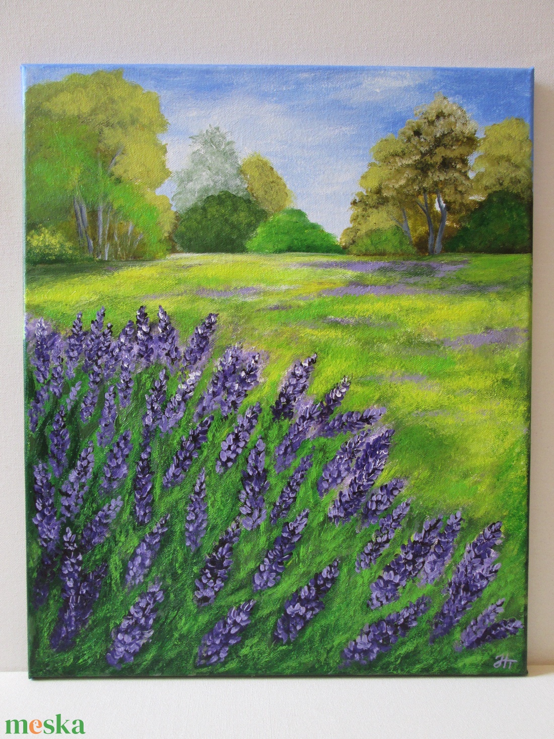 Levendulamező , Festmény - művészet - festmény - akril - Meska.hu