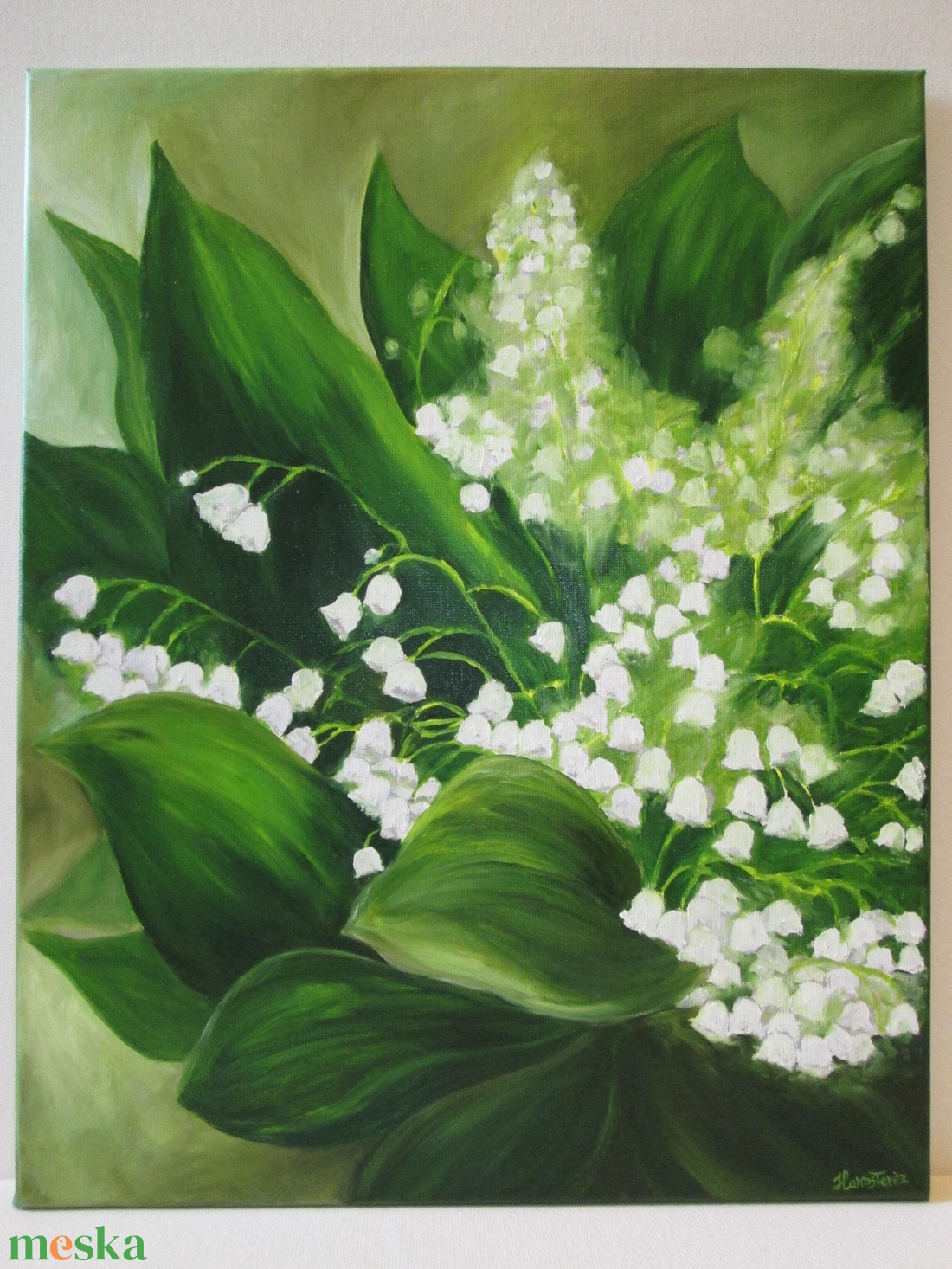 Gyöngyvirág , Olajfestmény - művészet - festmény - olajfestmény - Meska.hu