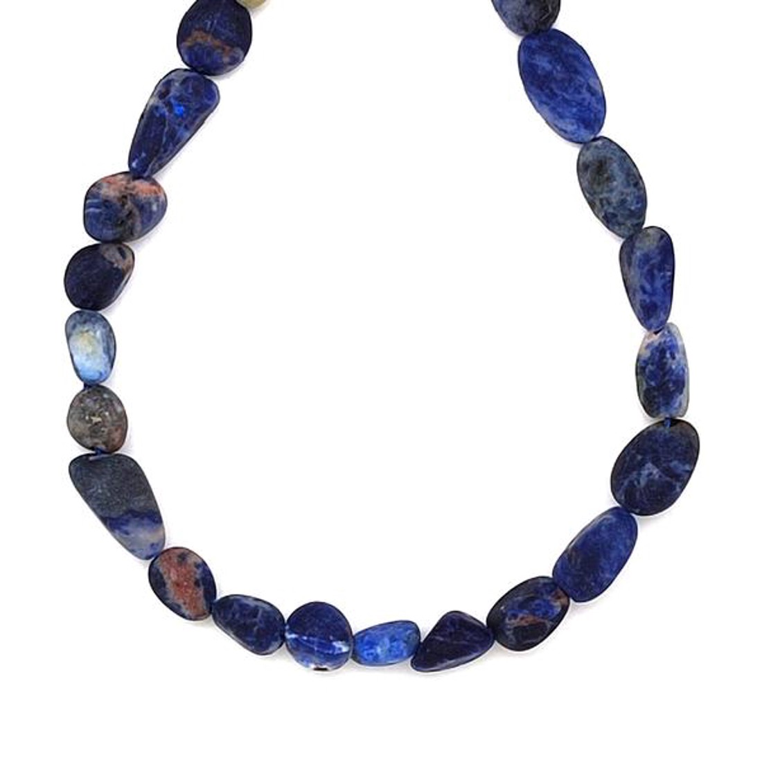 Szodalit matt pebble 6-10mm  ékszerkészítő alapanyag (füzér) - kellékek & szerszámok - ásvány alapanyag - ásványfüzér - Meska.hu