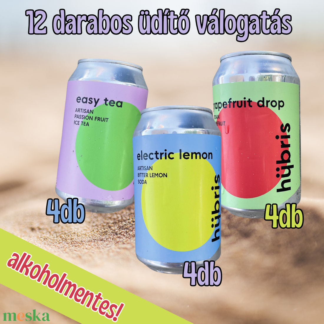Üdítő válogatás a hübristől 12 db. kisüzemi - nagy íz - élelmiszer - gourmet ajándékcsomag - Meska.hu