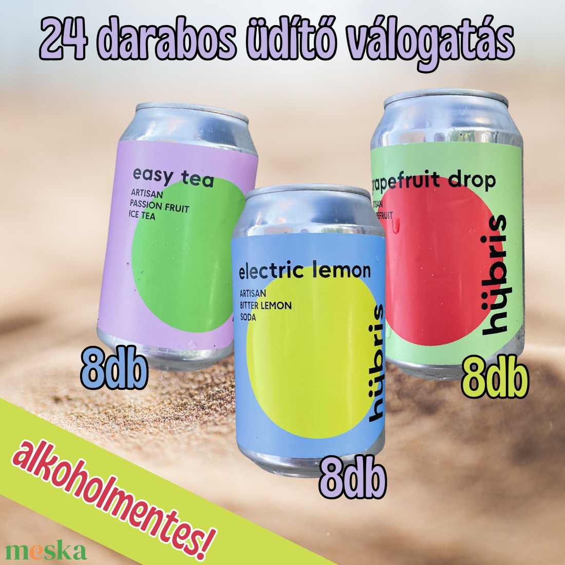 Üdítő válogatás 24 db hübis. kisüzemi - nagy íz. - élelmiszer - gourmet ajándékcsomag - Meska.hu