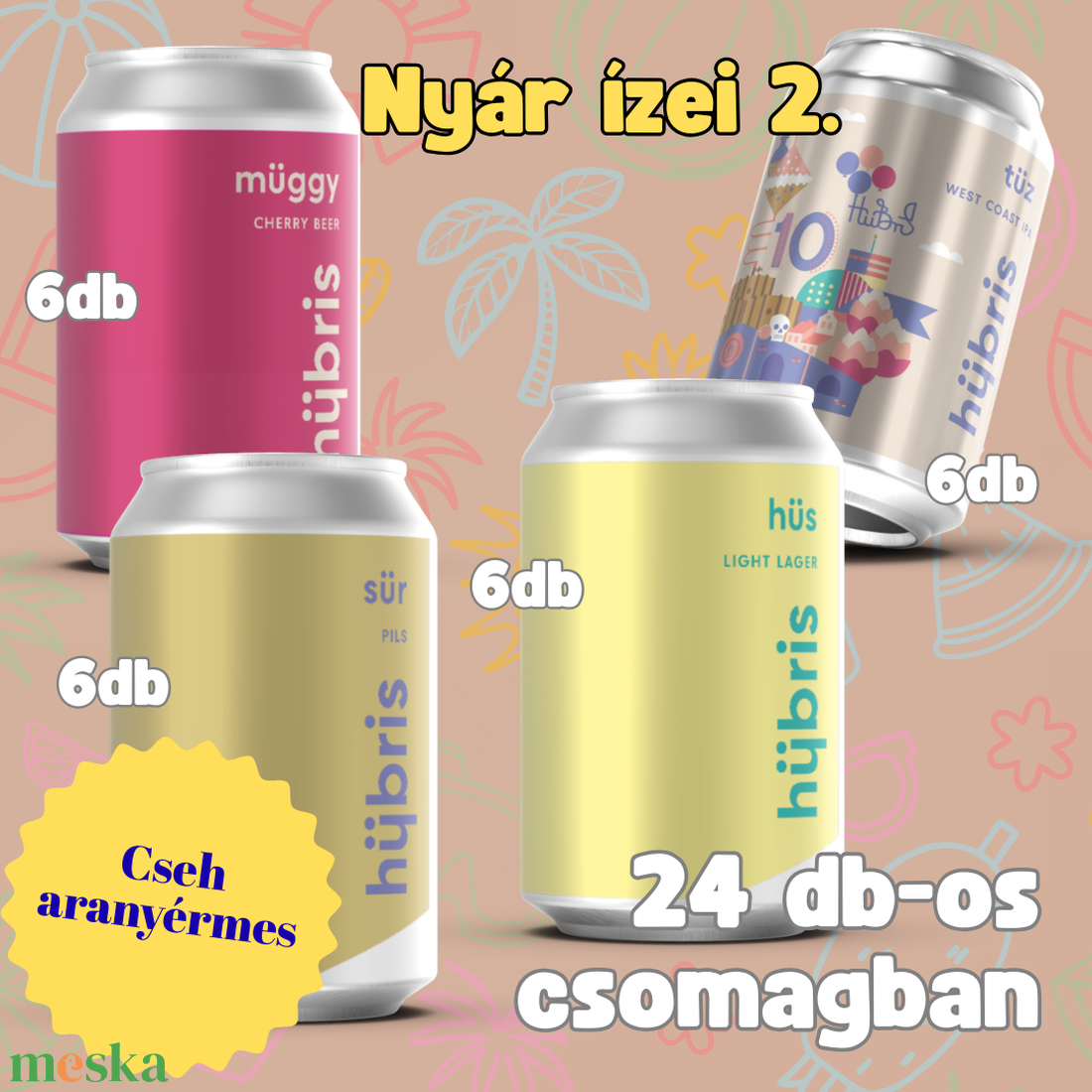 Komfort pakk 2. sör pakk 24 darabos hübris csomag - élelmiszer - gourmet ajándékcsomag - Meska.hu