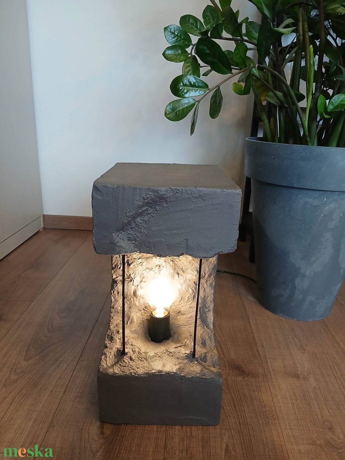 beton utánzatú lámpa - otthon & életmód - lámpa - asztali lámpa - Meska.hu