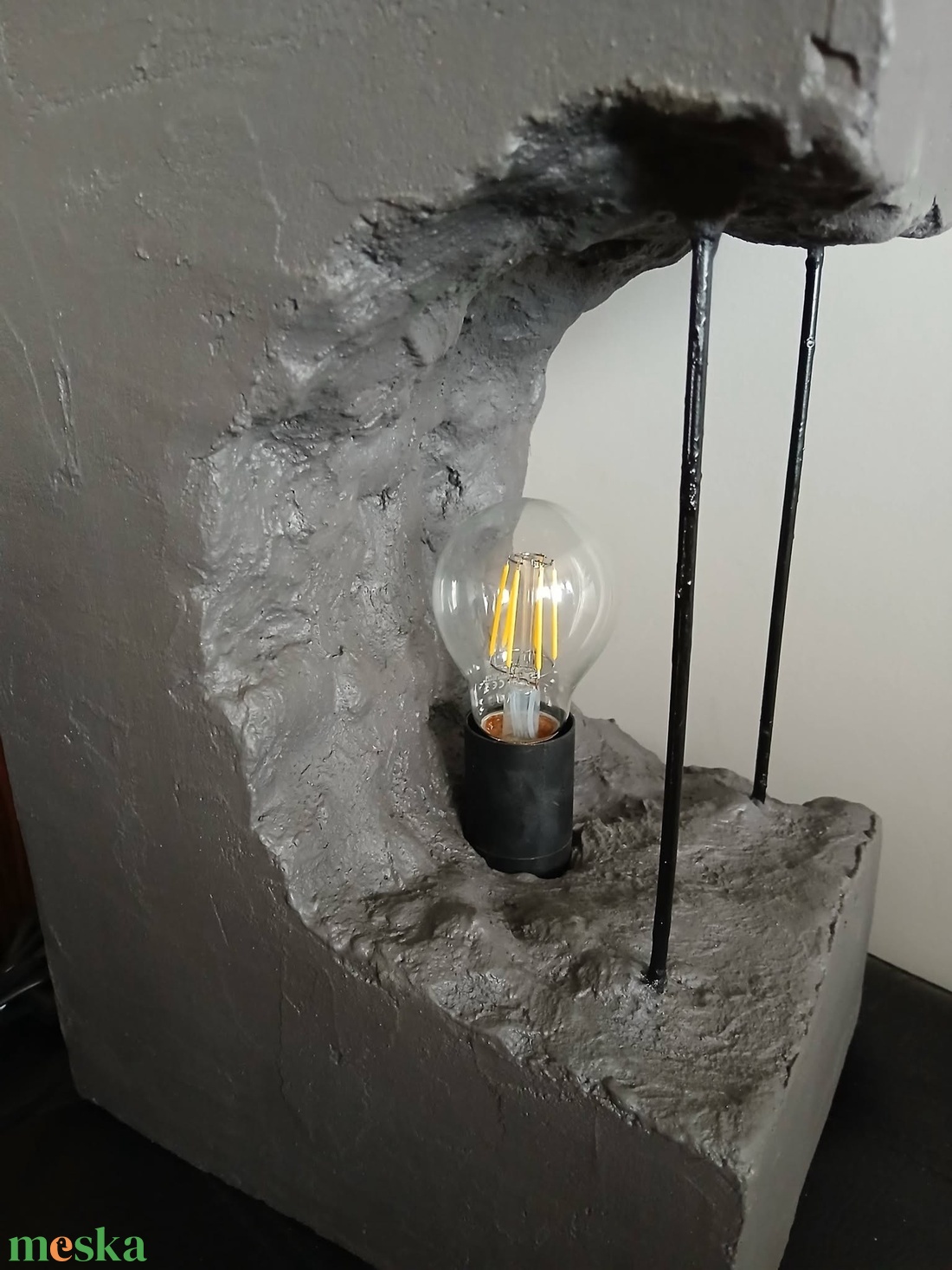 beton utánzatú lámpa - otthon & életmód - lámpa - asztali lámpa - Meska.hu