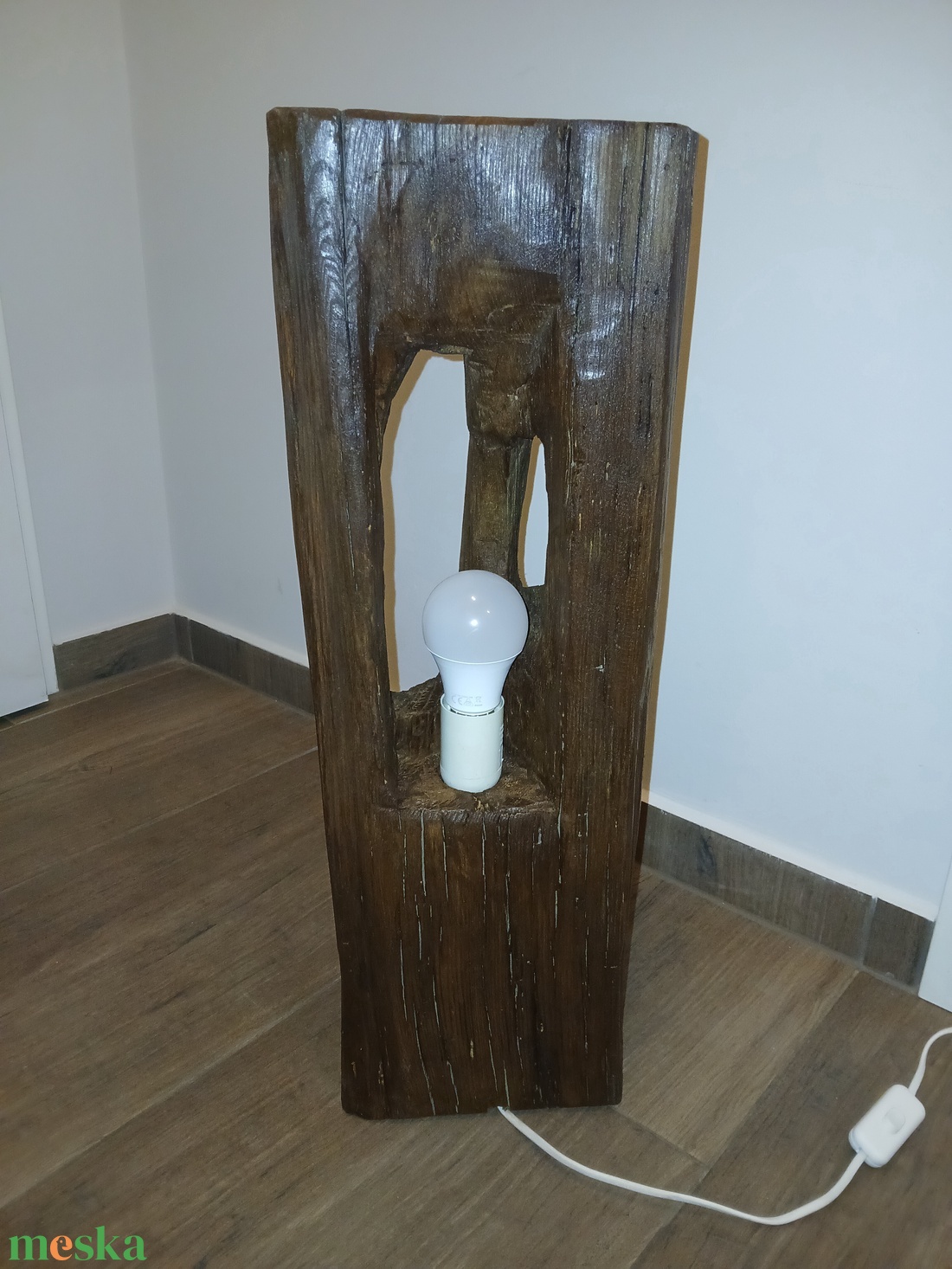 Egyedi fagerenda lámpa - otthon & életmód - lámpa - asztali lámpa - Meska.hu