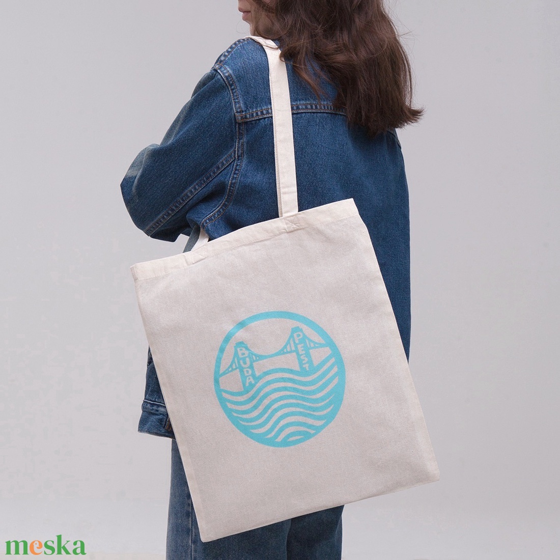 Budapest Lánchíd vászontáska natúr türkiz - táska & tok - bevásárlás & shopper táska - shopper, textiltáska, szatyor - Meska.hu Budapest Lánchíd vászontáska natúr türkiz - táska & tok - bevásárlás & shopper táska - shopper, textiltáska, szatyor - Meska.hu