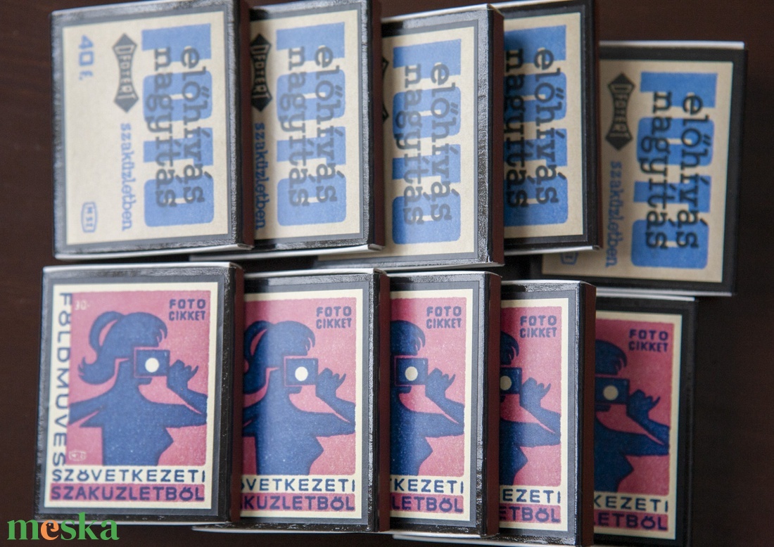 Budapest retro gyufa hűtőmágnes - otthon & életmód - konyhafelszerelés, tálalás - konyhai dekoráció - hűtőmágnes - Meska.hu