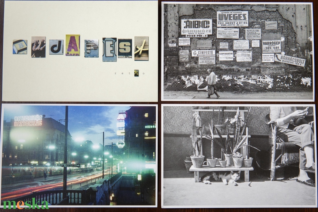 Budapest Retro fotó 2 képeslapok 4 db-os szett - otthon & életmód - papír, írószer - ajándékozás kellékei - képeslap, üdvözlőlap - Meska.hu