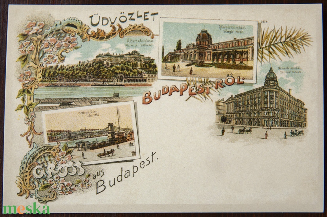 Budapest Antik képeslap kollekció - otthon & életmód - papír, írószer - ajándékozás kellékei - képeslap, üdvözlőlap - Meska.hu