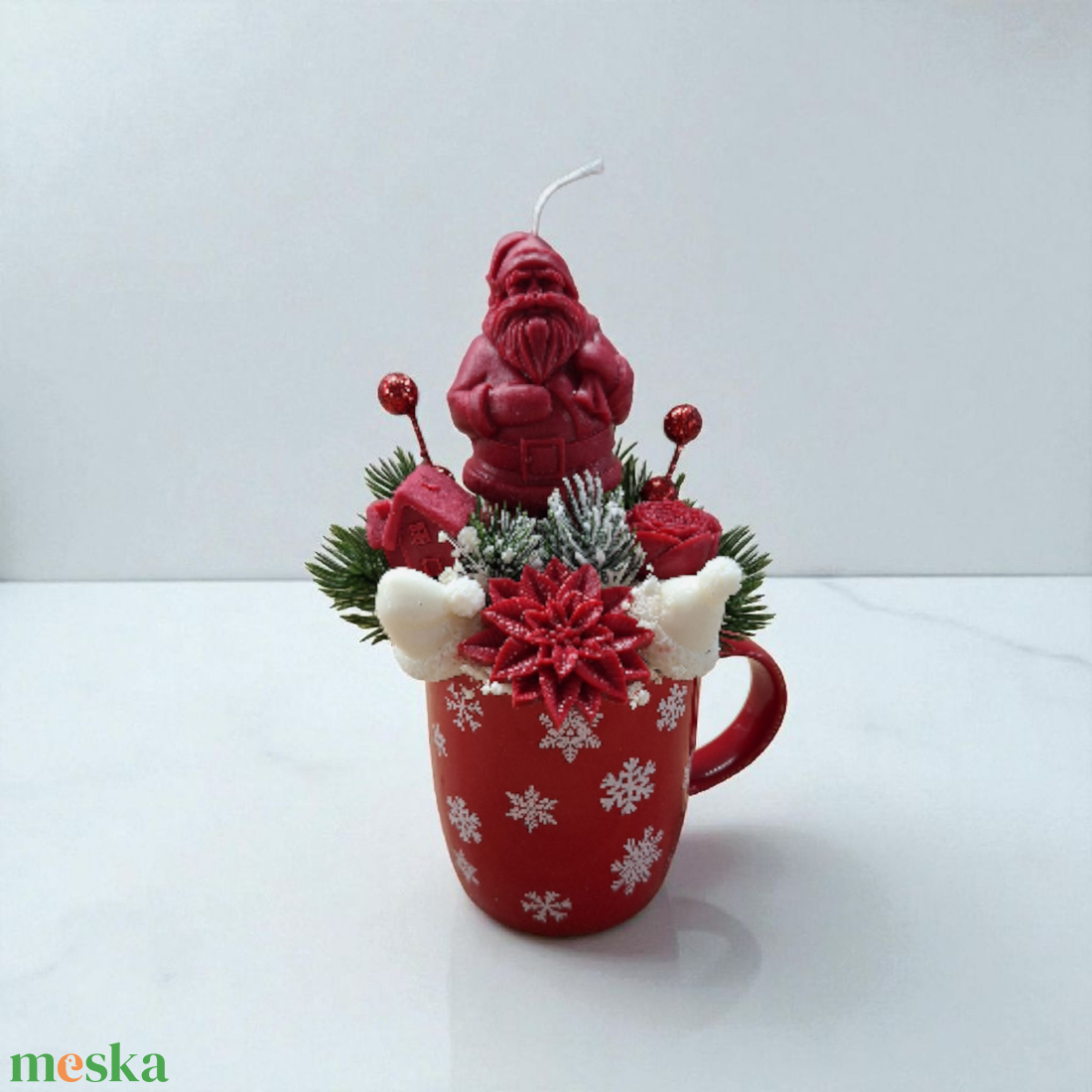 Mikulás bögrében - otthon & életmód - gyertya, illat, aroma - gyertya - Meska.hu