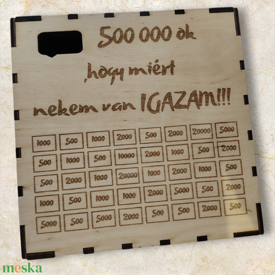 Egyedi fa pénzgyüjtő kocka - otthon & életmód - dekoráció - asztal és polc dekoráció - persely - Meska.hu