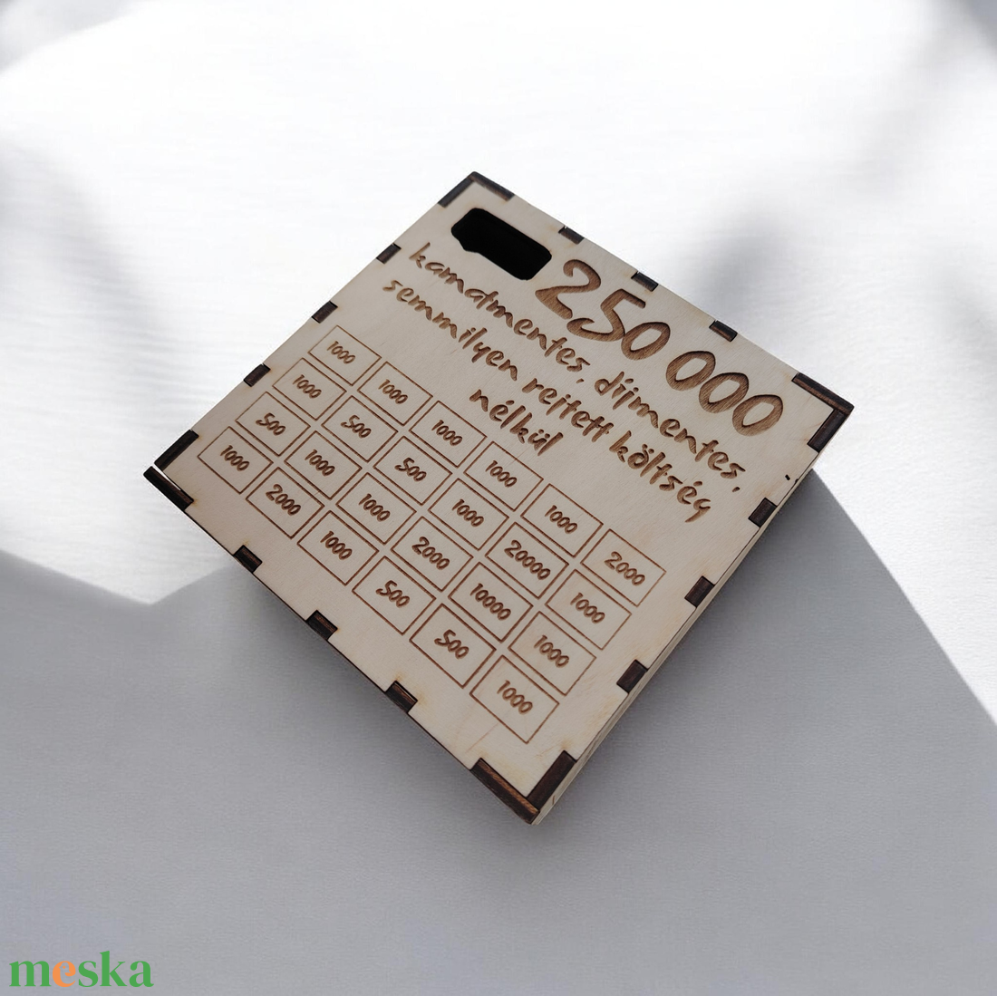 Fa pénzgyüjtő doboz - otthon & életmód - dekoráció - asztal és polc dekoráció - persely - Meska.hu