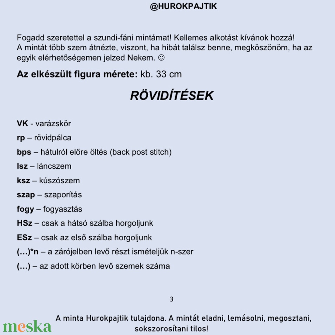 PDF Szundi-Fáni horgolás minta - diy (csináld magad) - szabásminta, útmutató - horgolási minta - Meska.hu PDF Szundi-Fáni horgolás minta - diy (csináld magad) - szabásminta, útmutató - horgolási minta - Meska.hu
