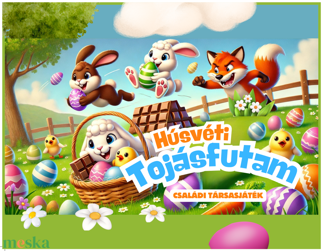 Húsvéti Társasjáték - játék & sport - táblajáték és kártyajáték - társasjátékok - dobókocka - Meska.hu