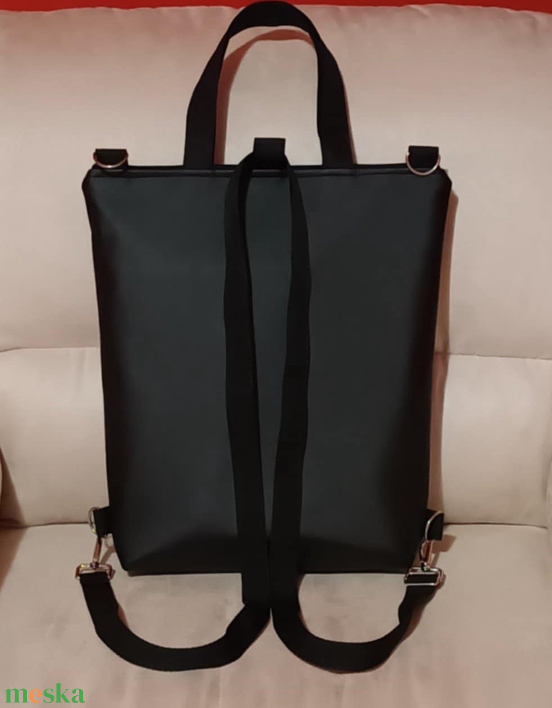 Egyedi fekete-arany műbőr többfunkciós/ variálható táska   - táska & tok - variálható táska - Meska.hu