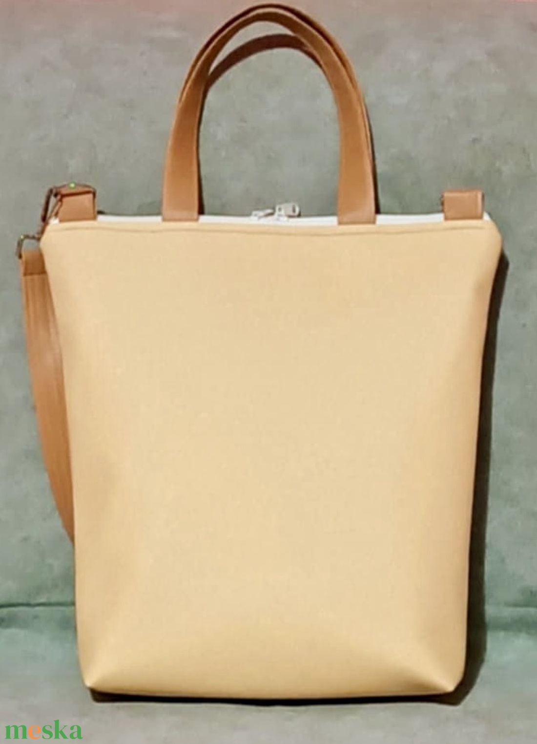 Egyedi barna-bézs többfunkciós/ variálható táska   - táska & tok - variálható táska - Meska.hu