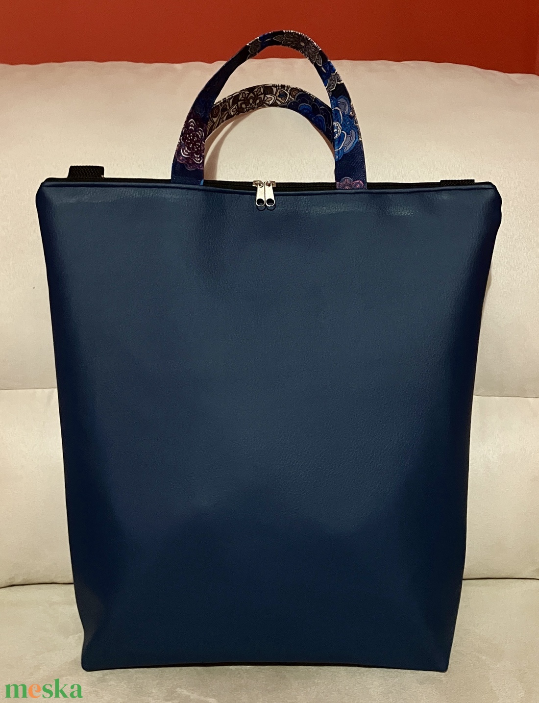 Egyedi kék mandala többfunkciós/ variálható táska   - táska & tok - variálható táska - Meska.hu