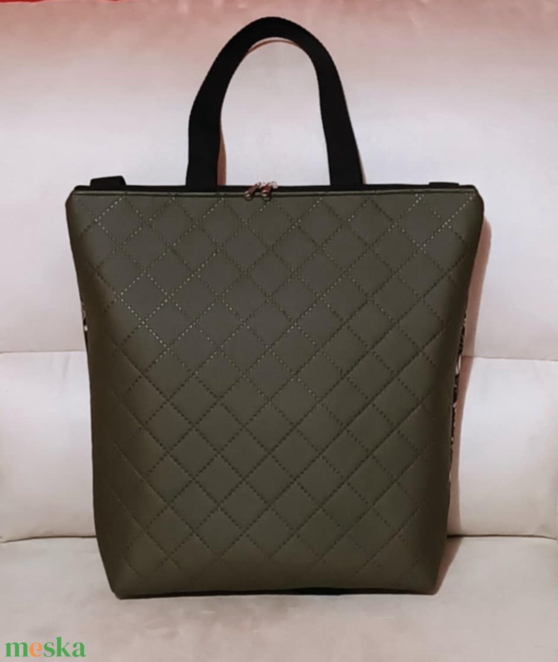 Egyedi zöld lepkés többfunkciós/ variálható táska   - táska & tok - variálható táska - Meska.hu