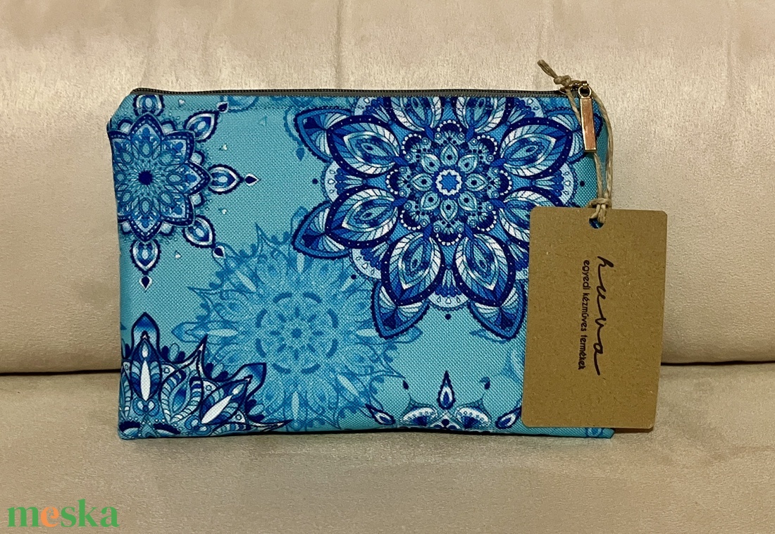 Egyedi kék mandala crossbody táska - táska & tok - kézitáska & válltáska - vállon átvethető táska - Meska.hu