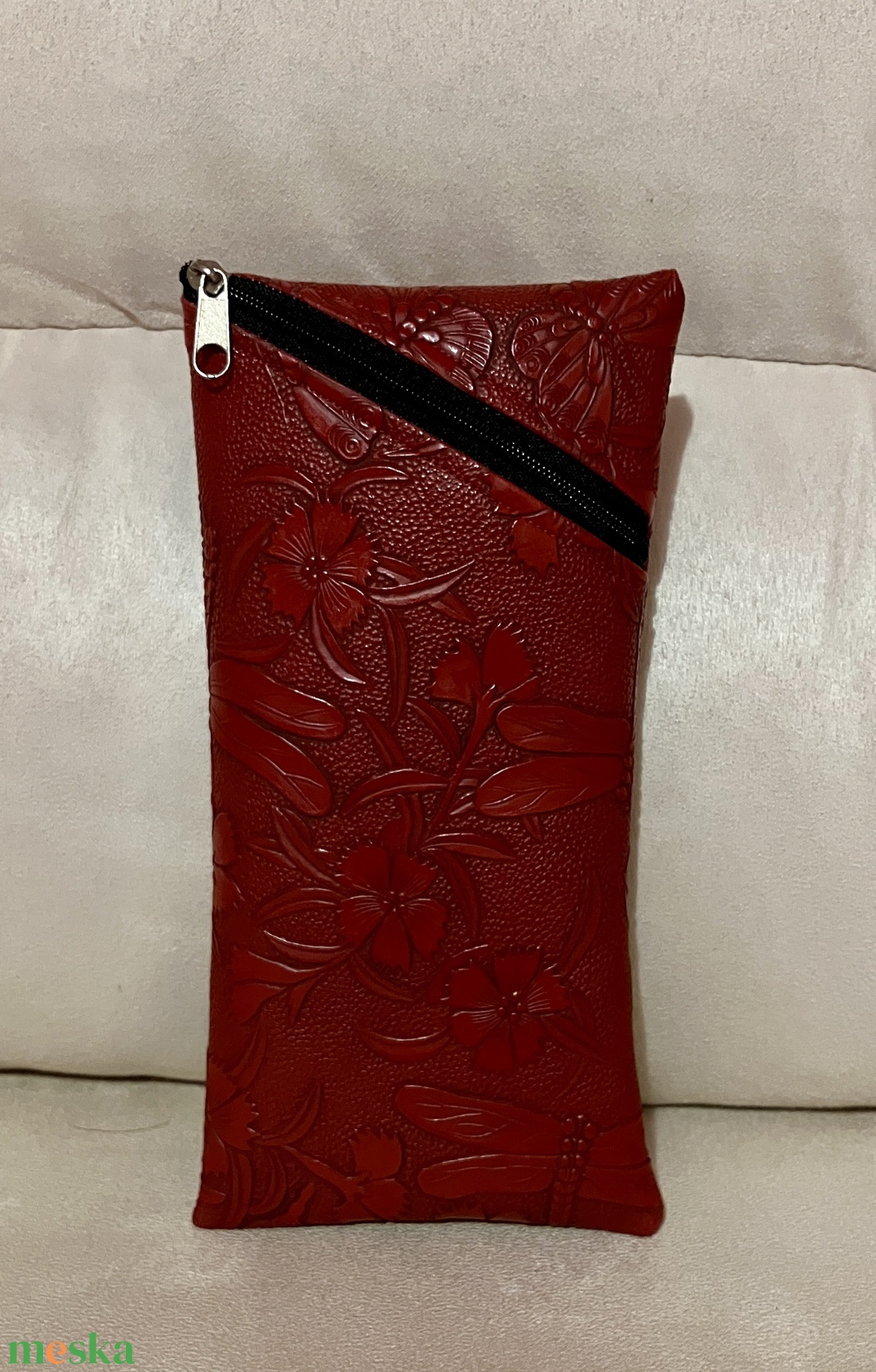 Cipzáros műbőr szemüvegtartó több színben  - táska & tok - pénztárca & más tok - szemüvegtok - Meska.hu